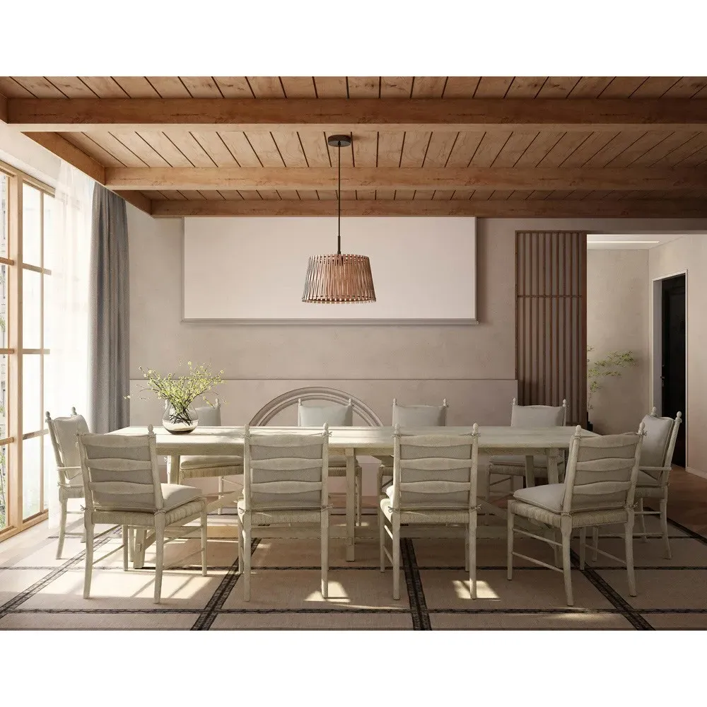 Albertine Dining Arm Chair - Oatmeal, Light Oak