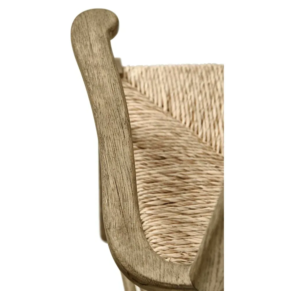 Albertine Dining Arm Chair - Oatmeal, Natural Oak