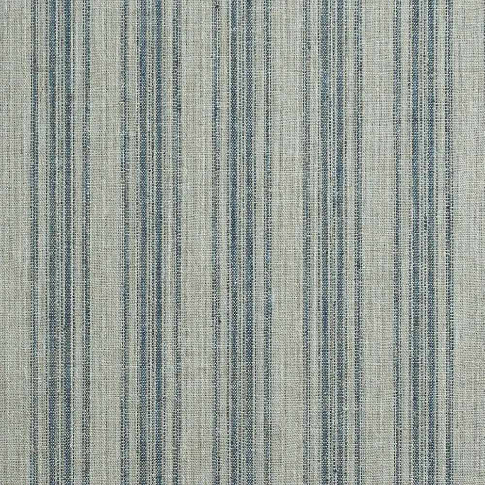 Albrech Square Storage Ottoman - Blue Striped