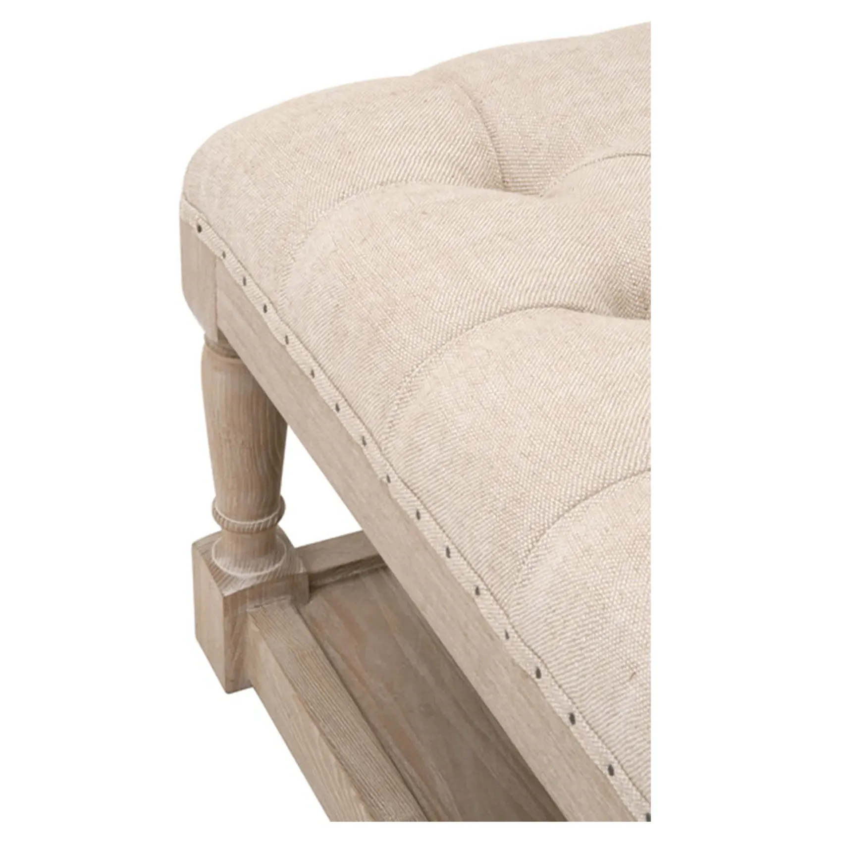 Alea Square Ottoman Coffee Table - Beige, Linen