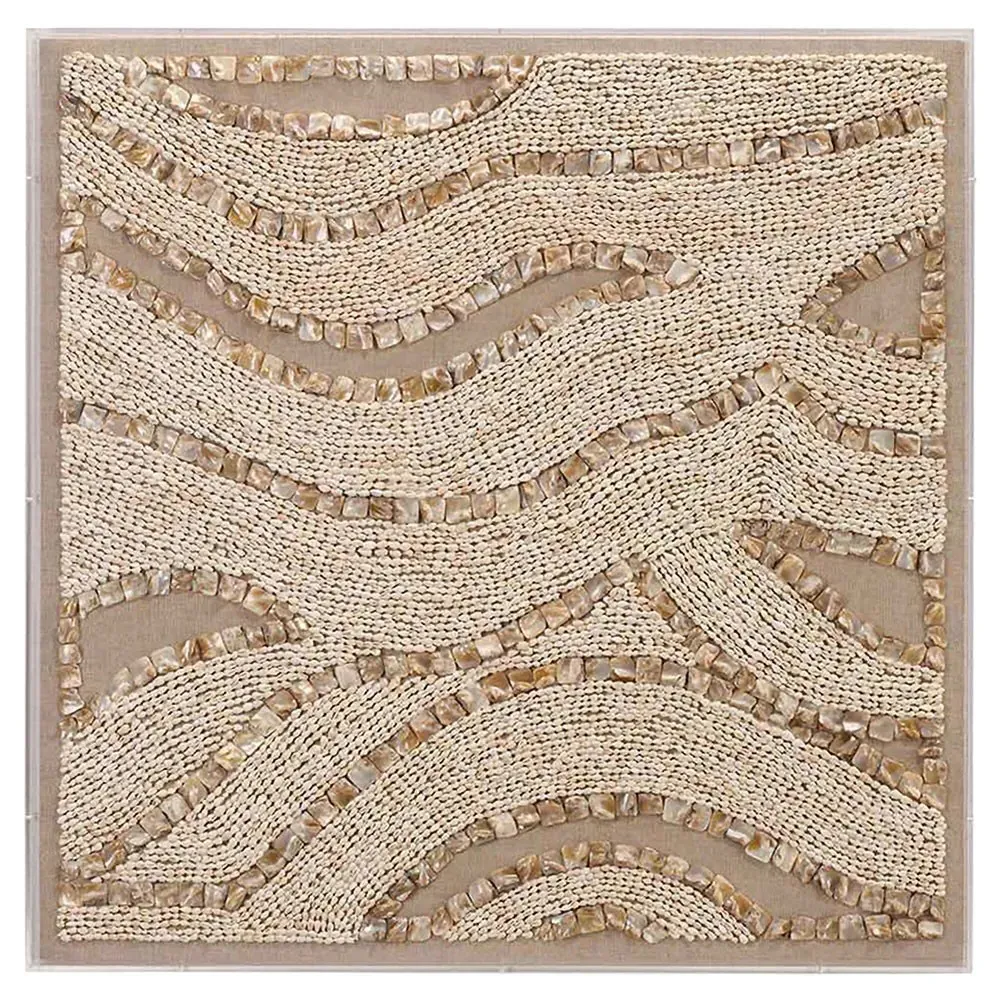 Alease Shell Wave Wall Art - Off White
