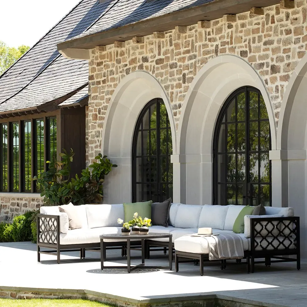 Alec Square Ottoman - White, Aluminum