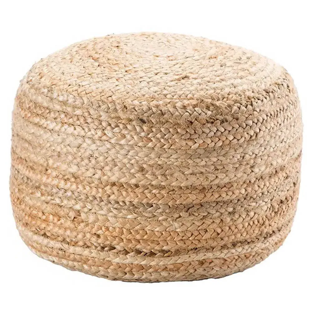 Aleena Round Pouf - Beige, Jute image