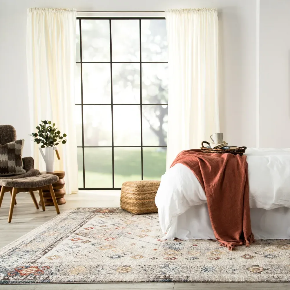 Aleena Square Pouf - Beige, Jute