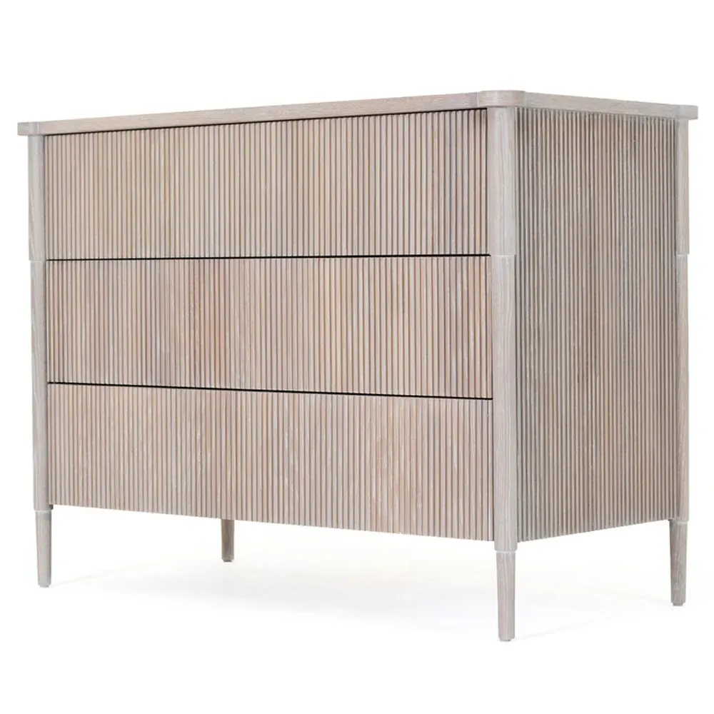 Alessandra 3 Drawer Bachelor Chest - Beige, Oak
