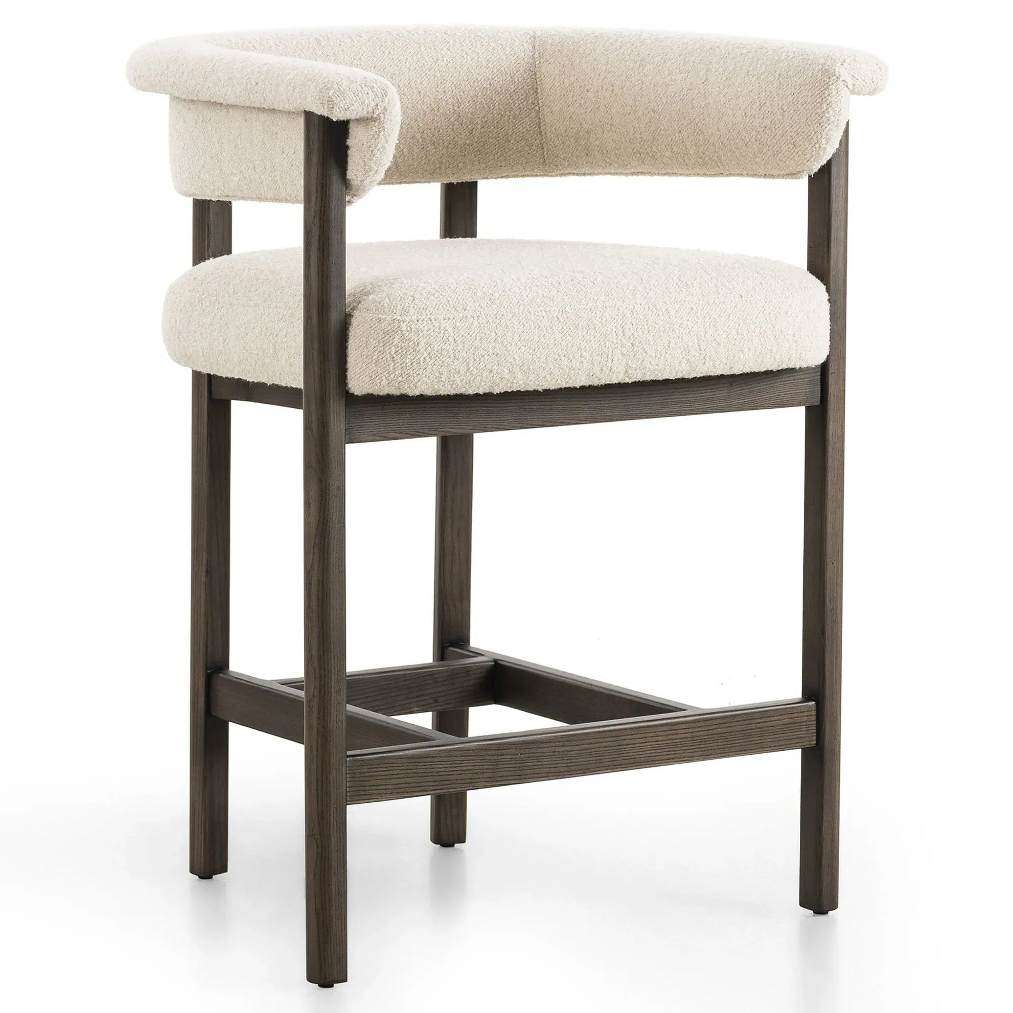 Alessandra Counter Stool - Cream, Boucle