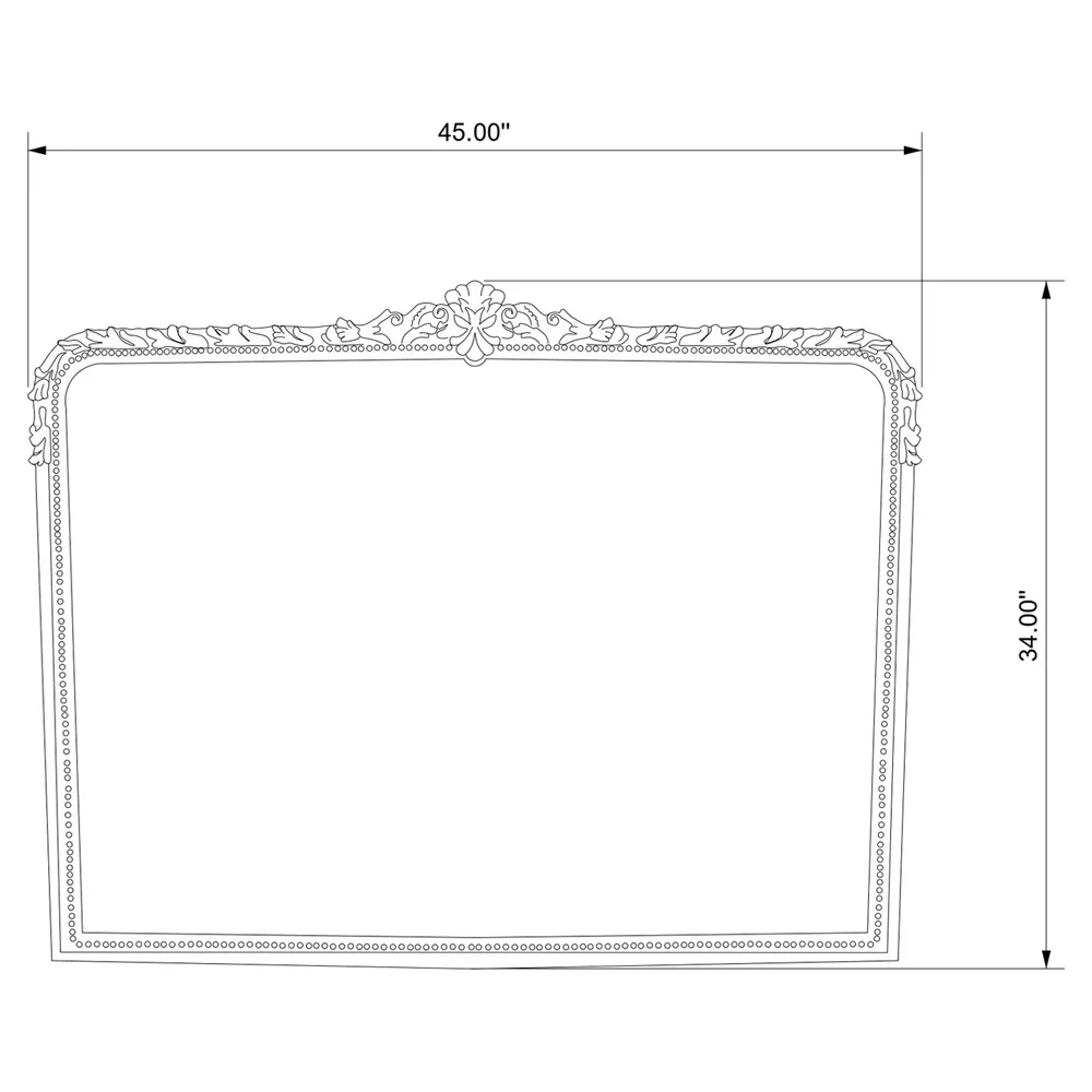 Alessia Mantel Wall Mirror - White, Mango Wood