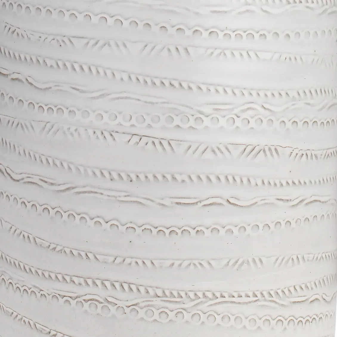 Alexa Ceramic Table Lamp - White, Linen