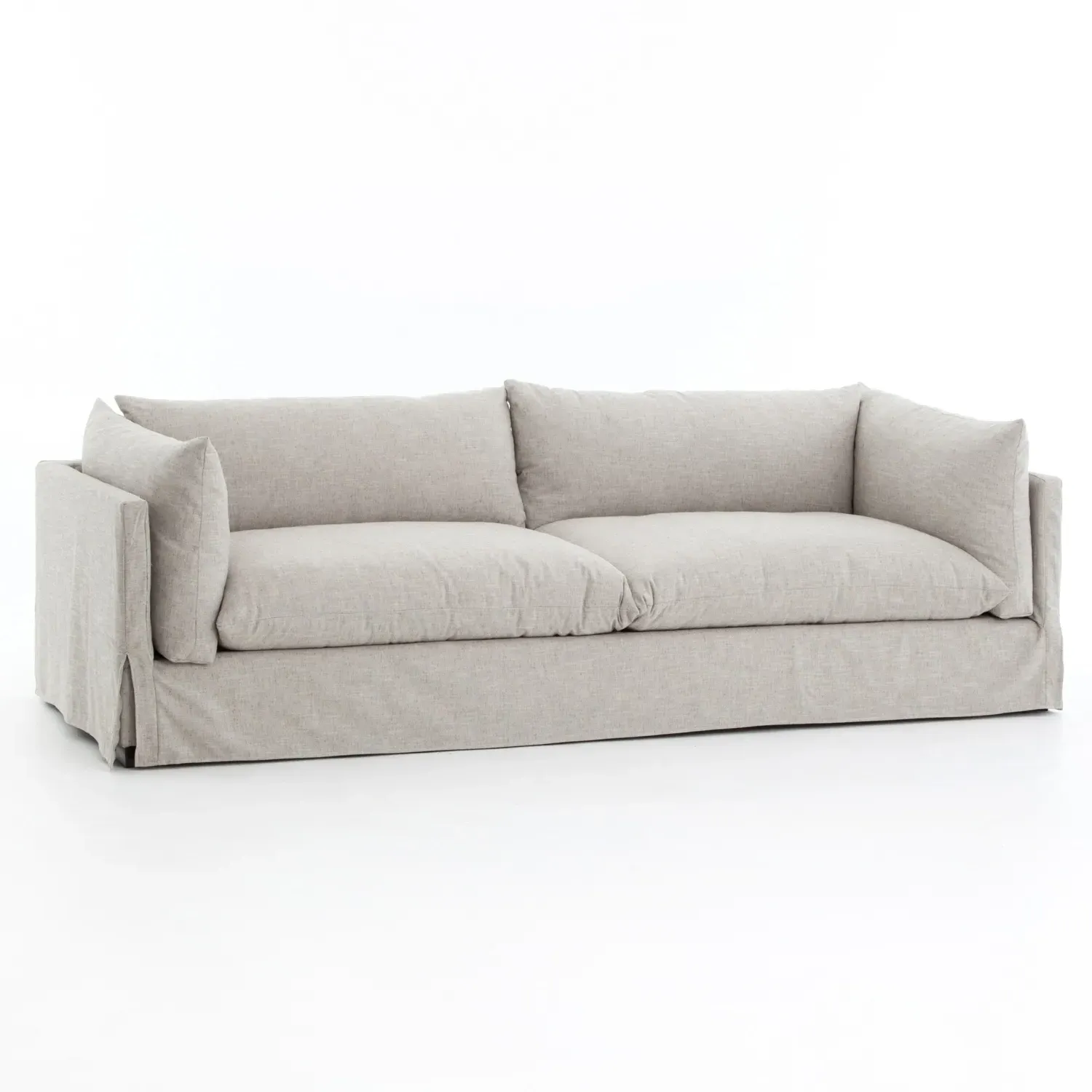 Alexa Large Slipcovered Sofa - Beige, Performance Fabric