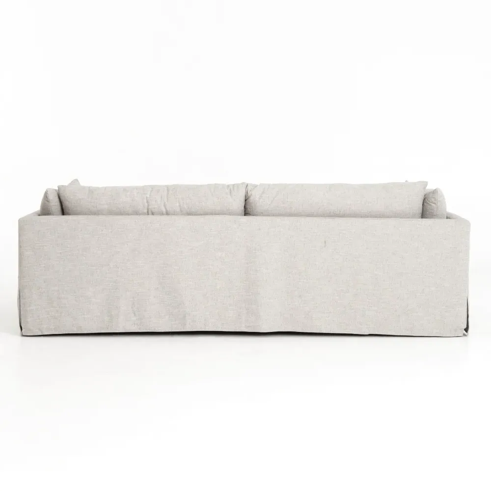 Alexa Large Slipcovered Sofa - Beige, Performance Fabric