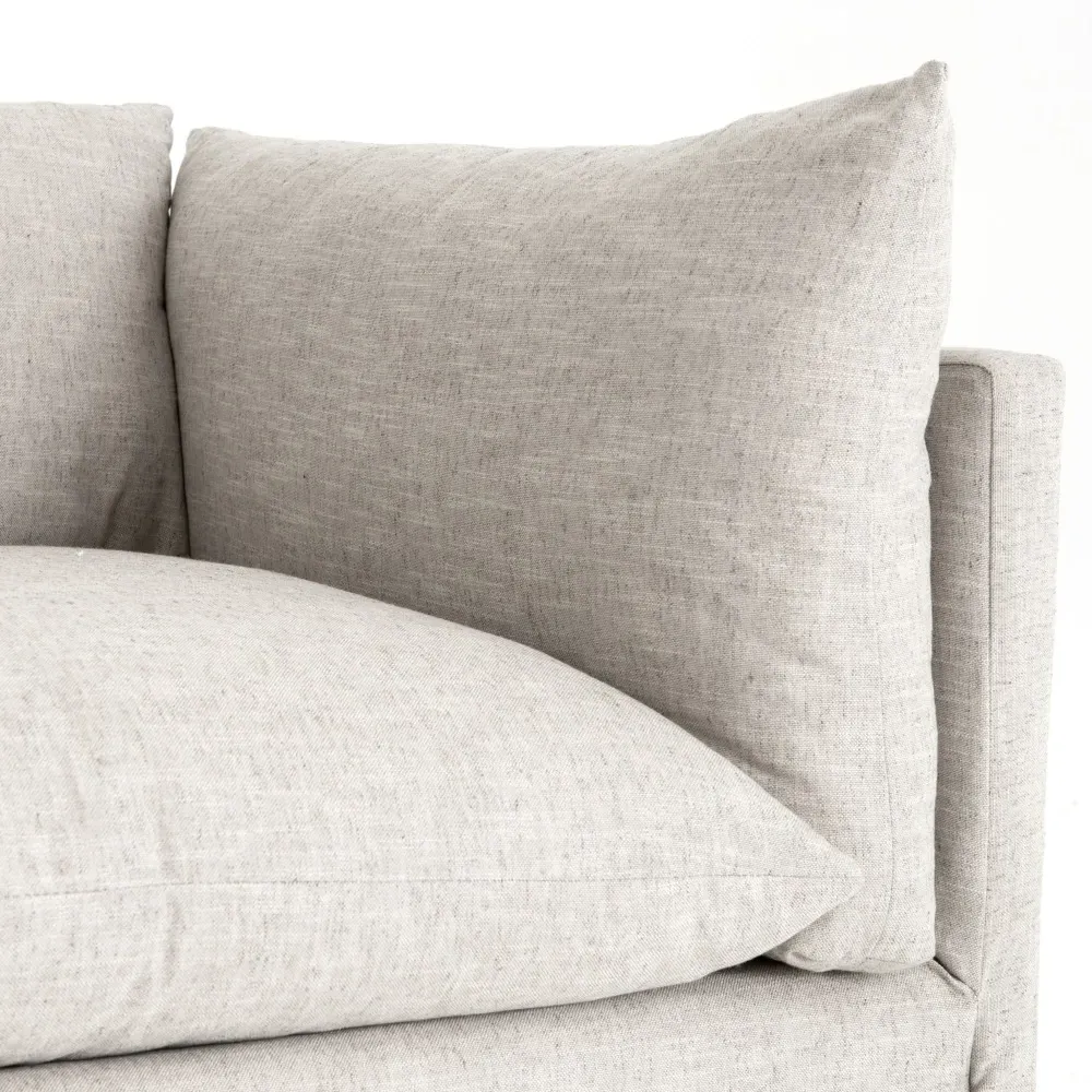 Alexa Large Slipcovered Sofa - Beige, Performance Fabric