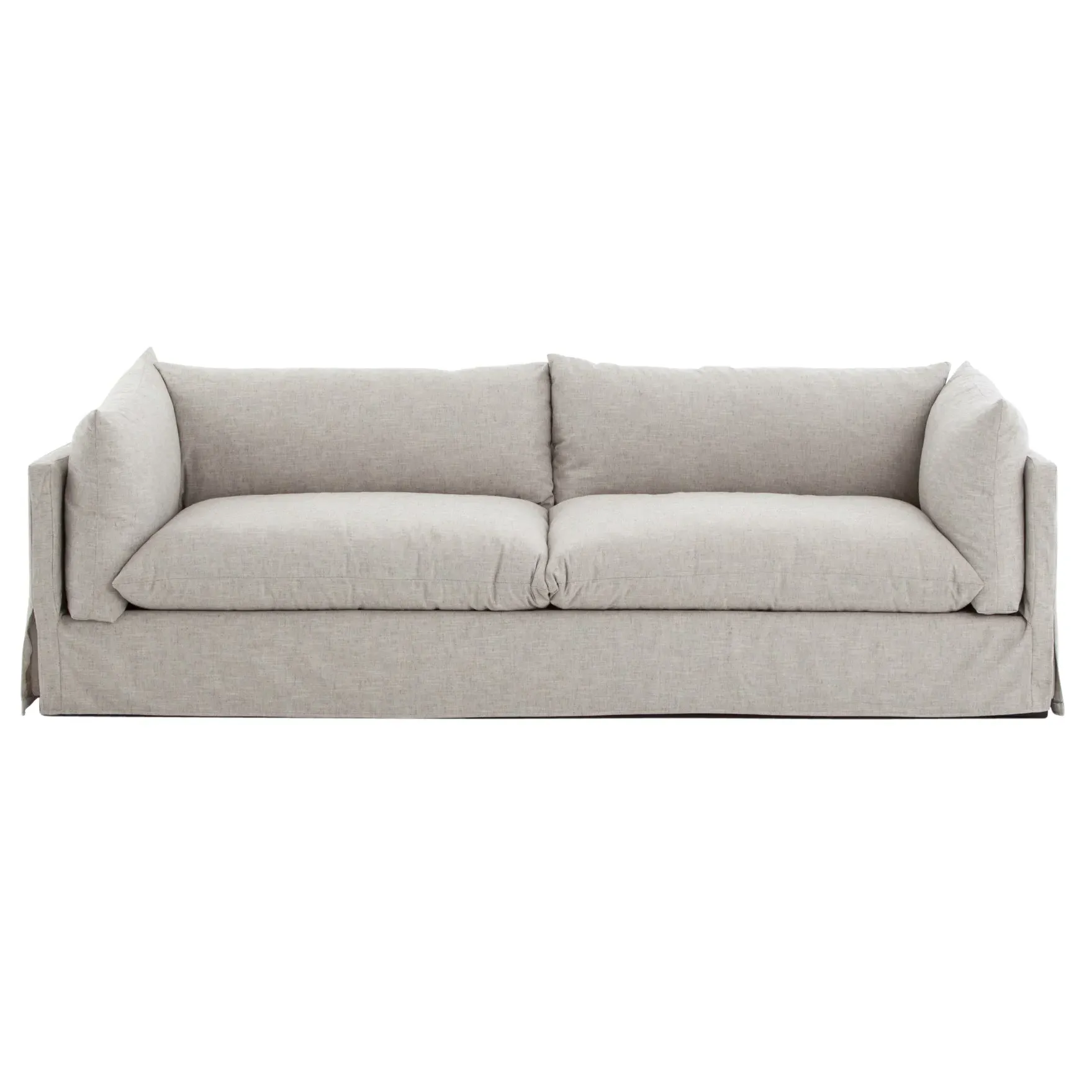 Alexa Large Slipcovered Sofa - Beige, Performance Fabric