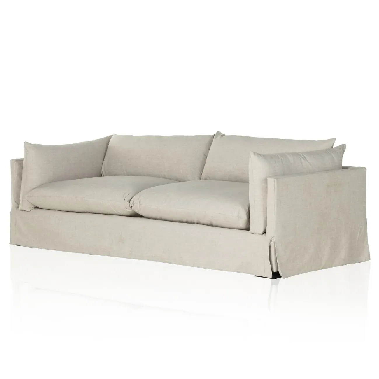 Alexa Large Slipcovered Sofa - Grey, Performance Fabric