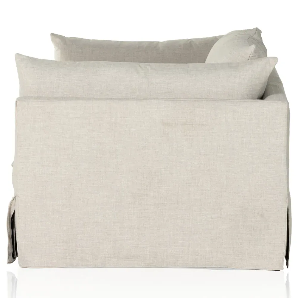 Alexa Large Slipcovered Sofa - Grey, Performance Fabric