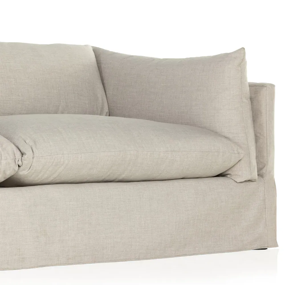Alexa Large Slipcovered Sofa - Grey, Performance Fabric