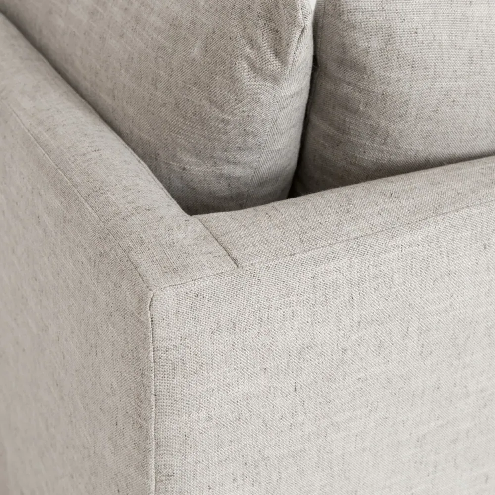 Alexa Small Slipcovered Sofa - Beige, Performance Fabric