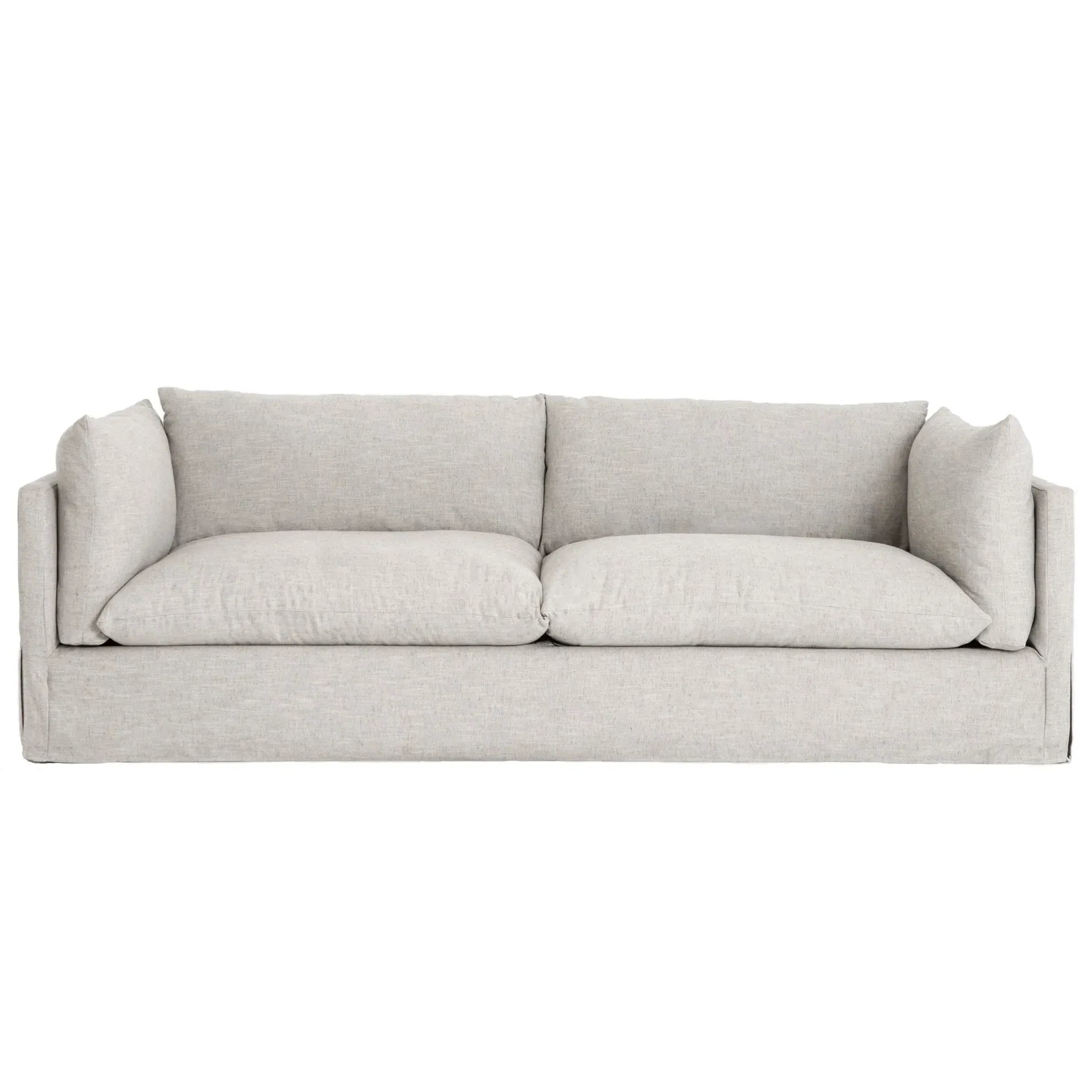 Alexa Small Slipcovered Sofa - Beige, Performance Fabric image
