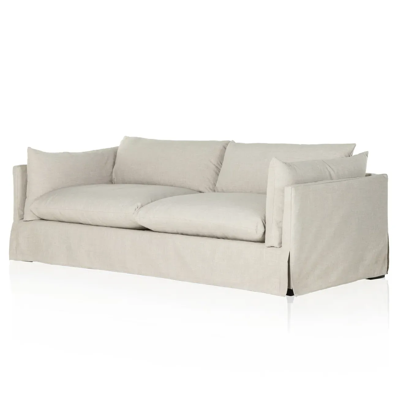 Alexa Small Slipcovered Sofa - Grey, Performance Fabric