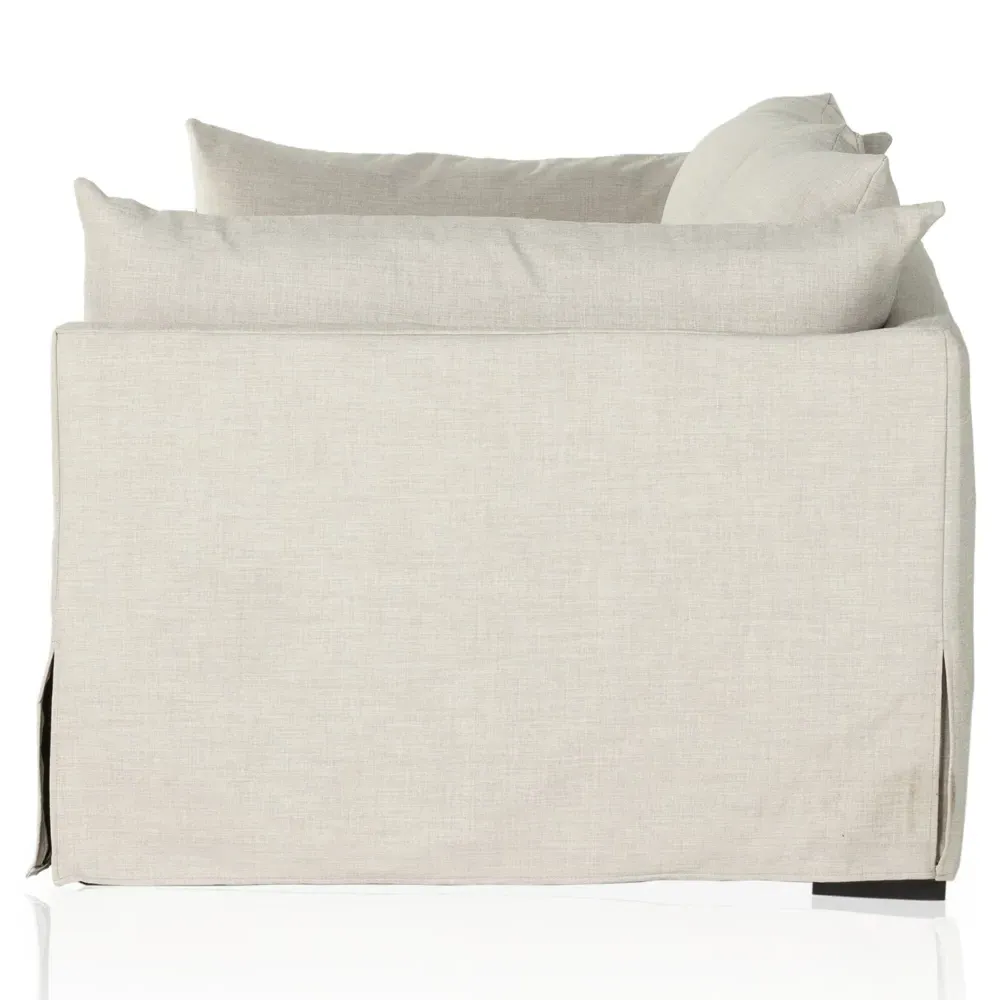 Alexa Small Slipcovered Sofa - Grey, Performance Fabric