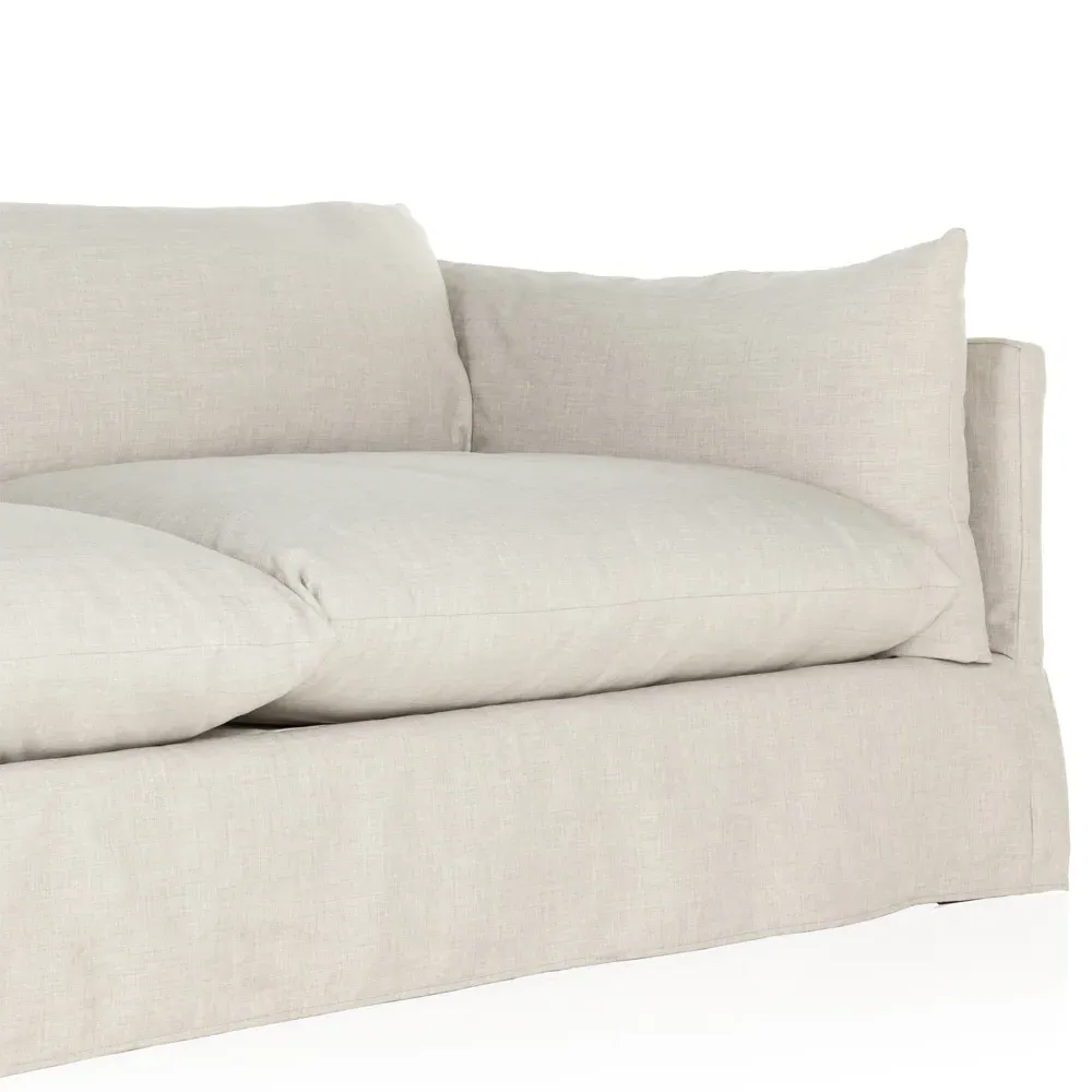 Alexa Small Slipcovered Sofa - Grey, Performance Fabric