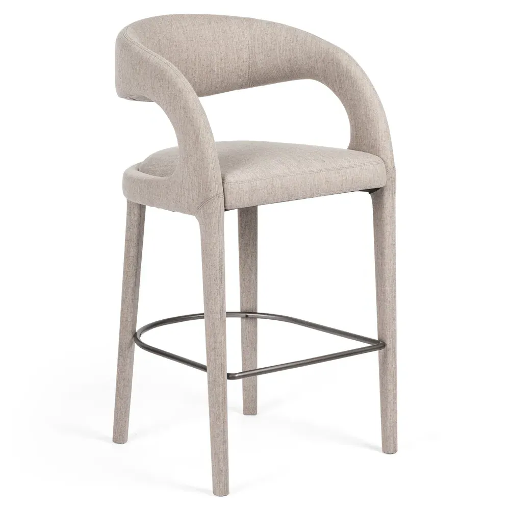 Alexander Bar Stool - Grey, Iron