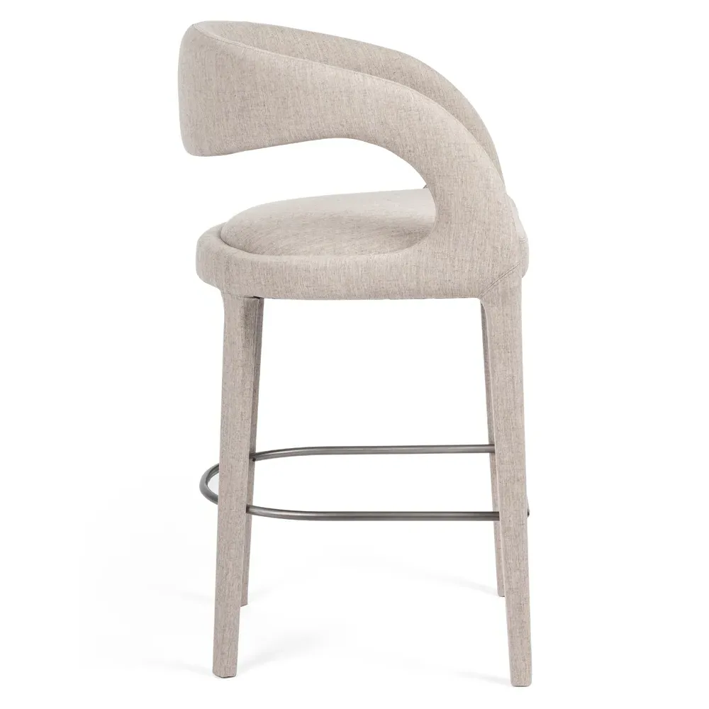 Alexander Bar Stool - Grey, Iron