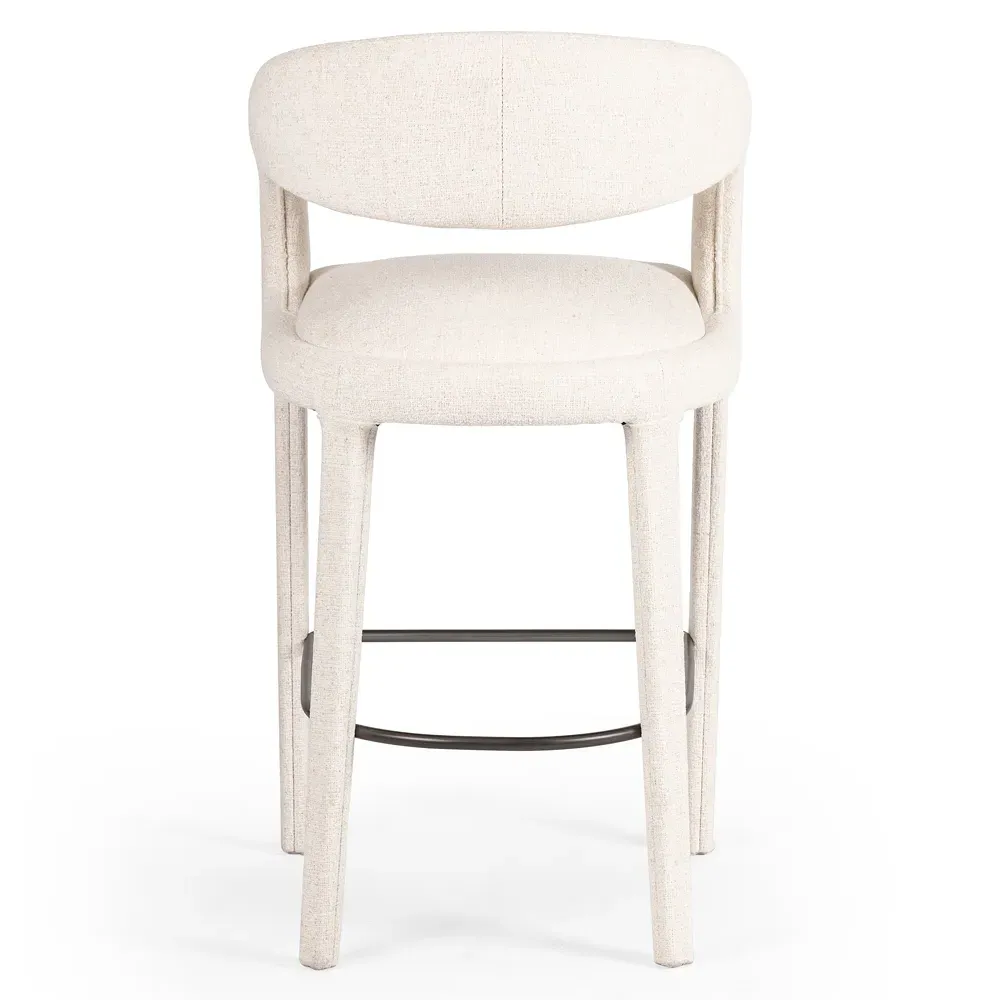 Alexander Bar Stool - White, Iron