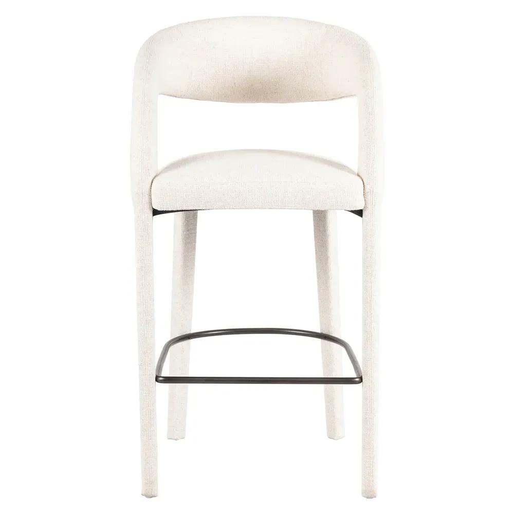 Alexander Bar Stool - White, Iron