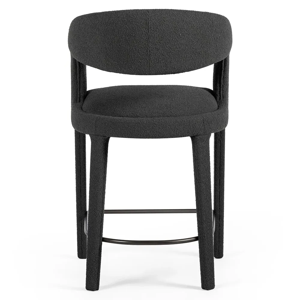 Alexander Counter Stool - Charcoal, Boucle