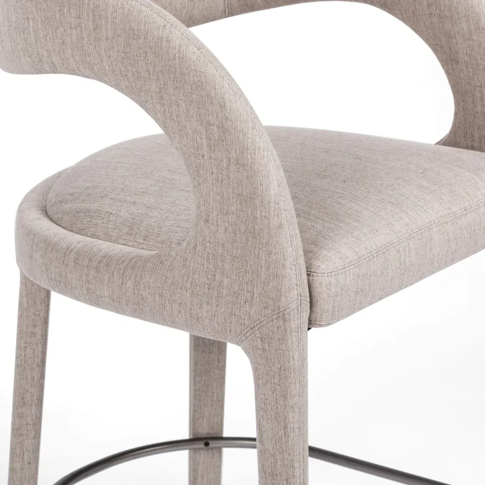 Alexander Counter Stool - Grey, Iron