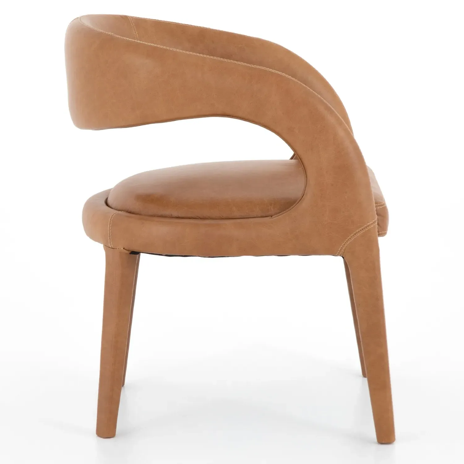 Alexander Dining Arm Chair - Brown, Leather