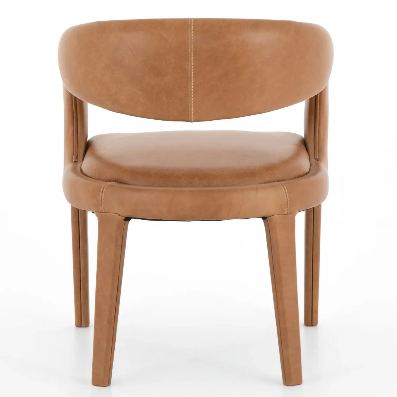 Alexander Dining Arm Chair - Brown, Leather