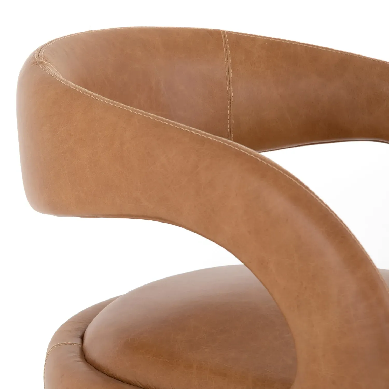 Alexander Dining Arm Chair - Brown, Leather