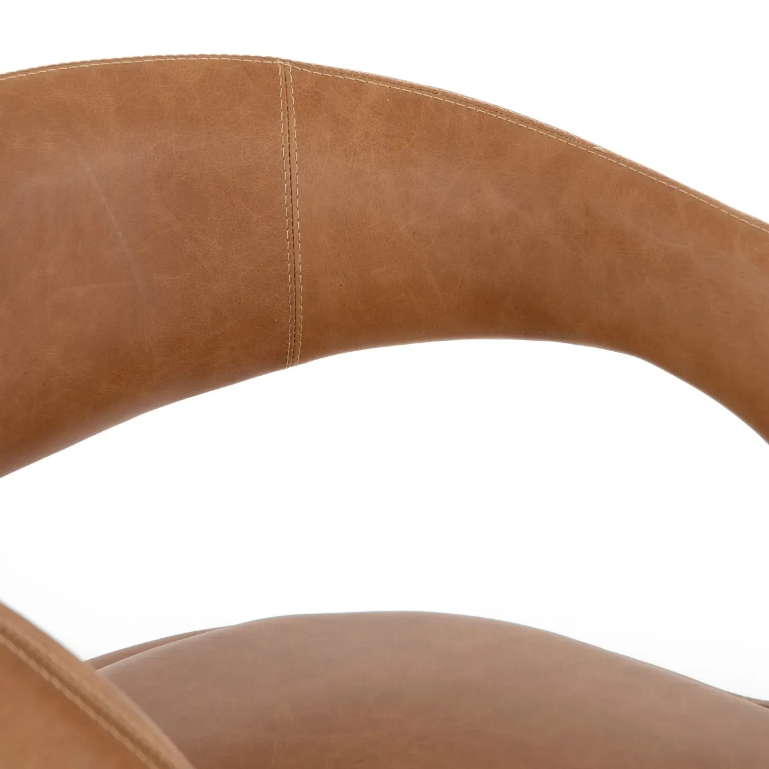 Alexander Dining Arm Chair - Brown, Leather