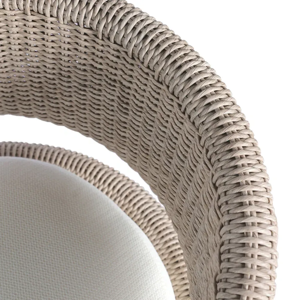 Alexander Wicker Outdoor Swivel Arm Chair - Beige