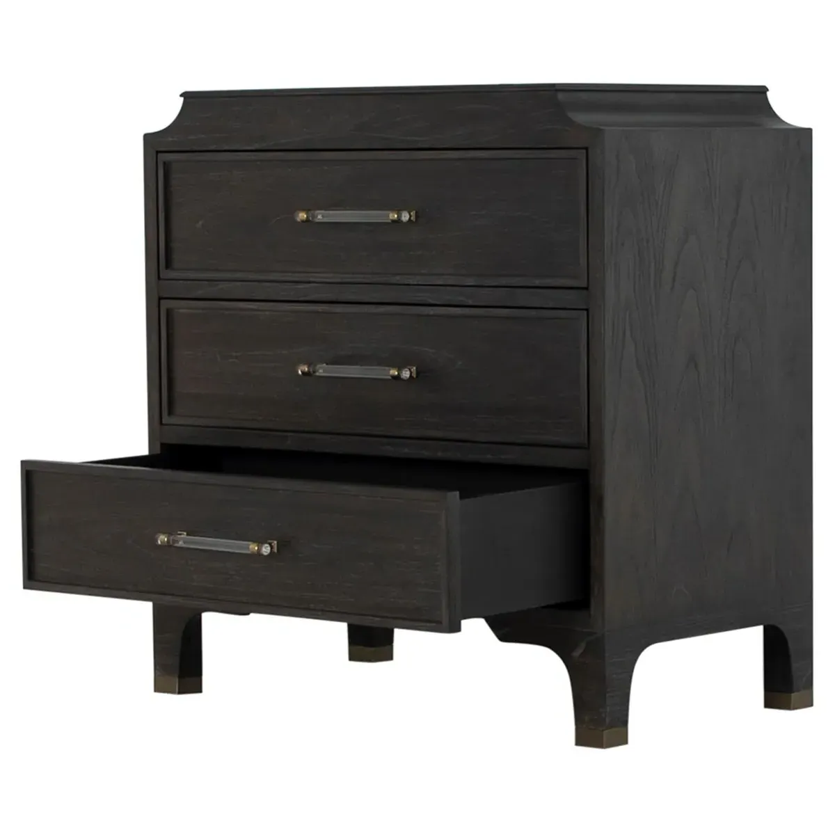 Alexander Wood Chest - Black