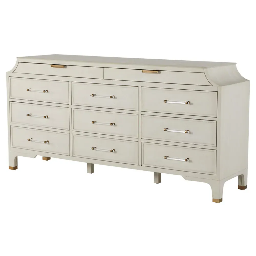 Alexandra Dresser - Cerused White, Mahogany