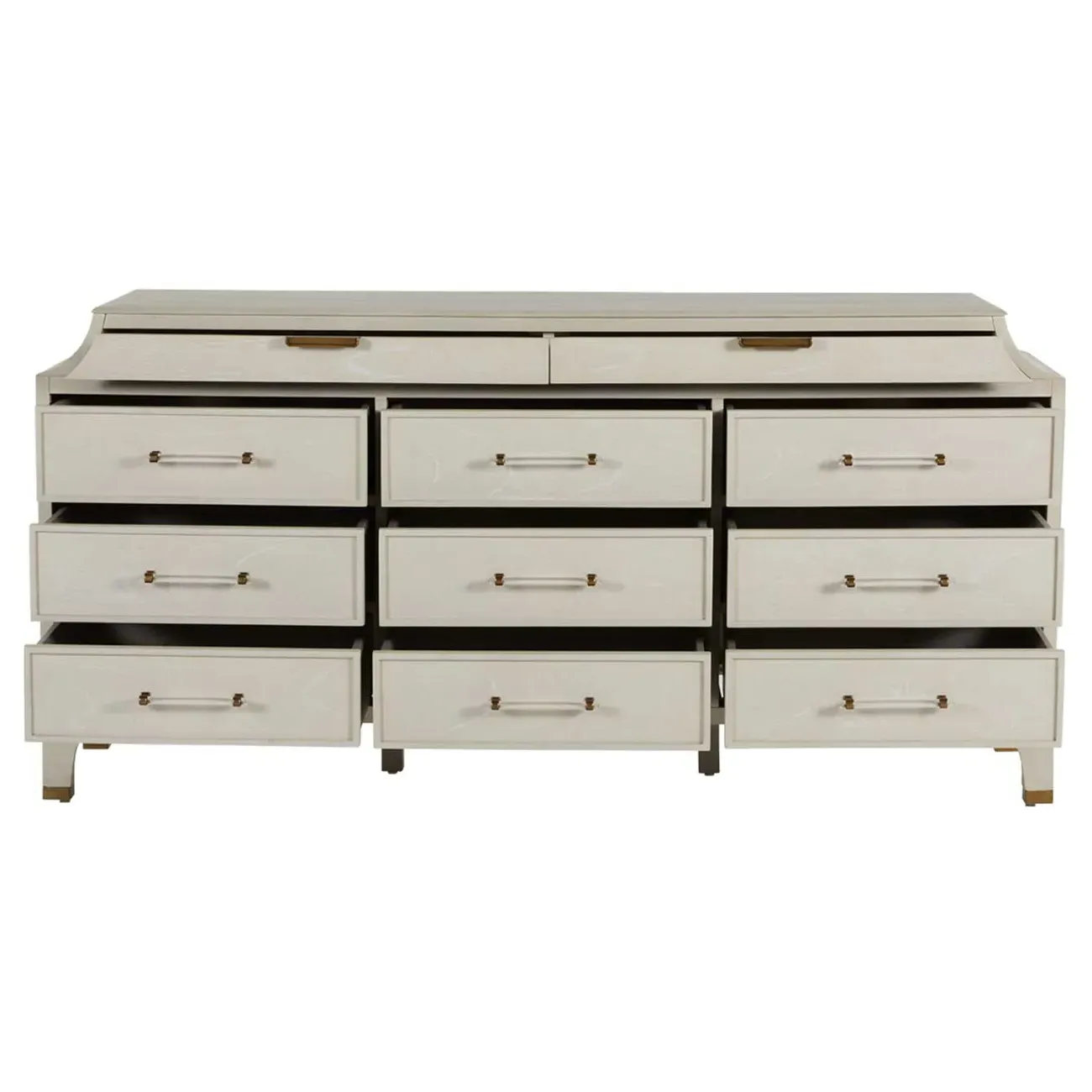 Alexandra Dresser - Cerused White, Mahogany