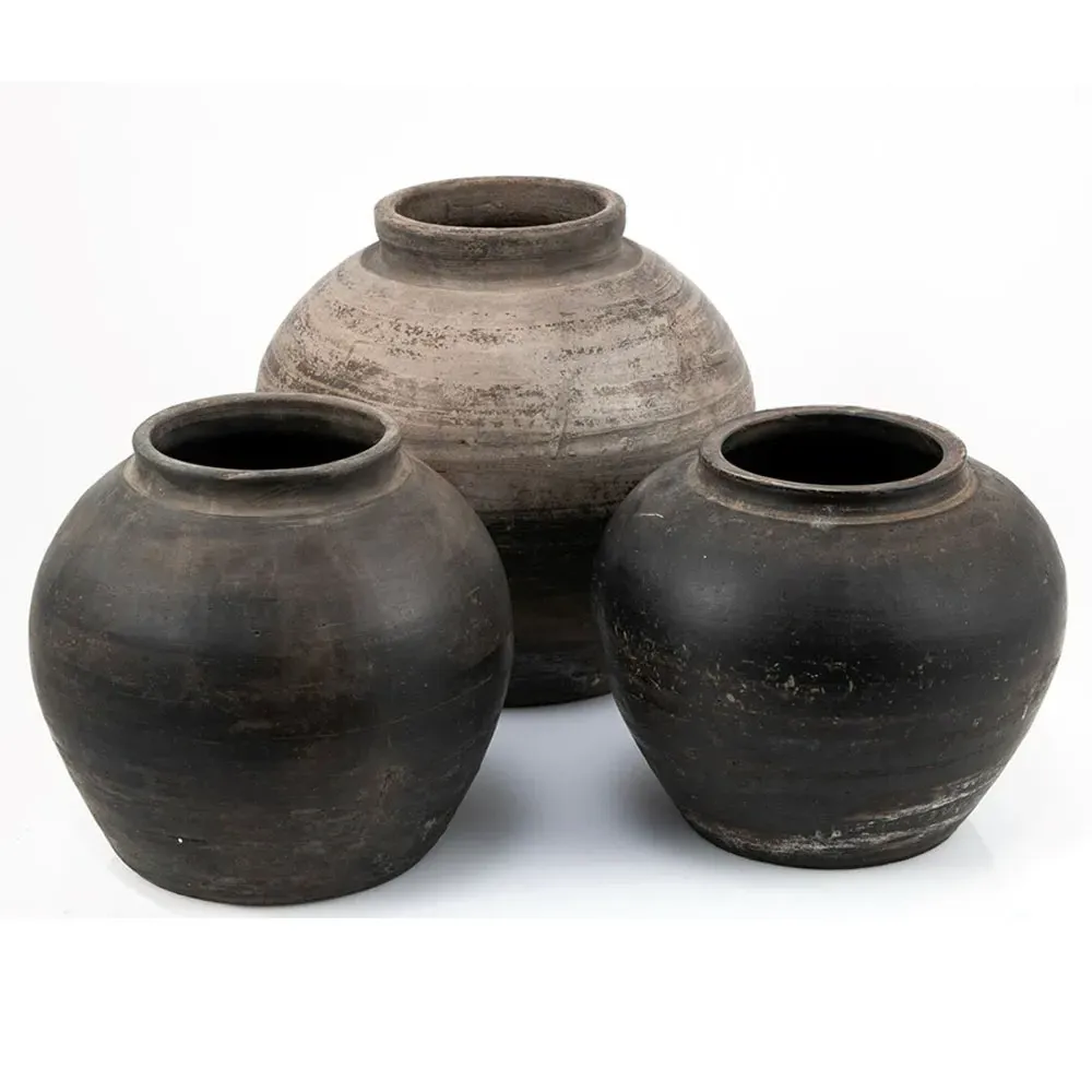 Alexandra Extra Small Pottery Water Jar - Grey