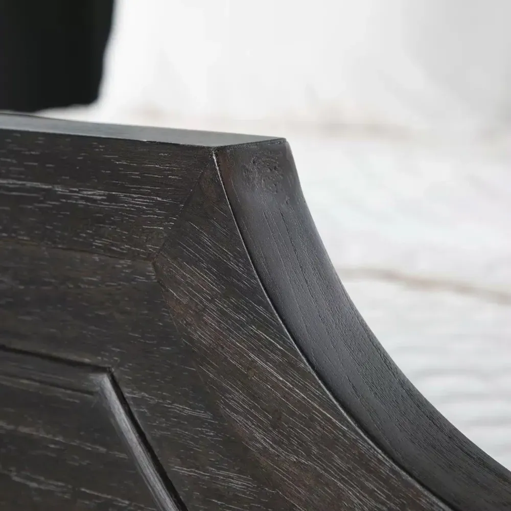 Alexandra King Size Bed Frame - Black, Mindi Wood