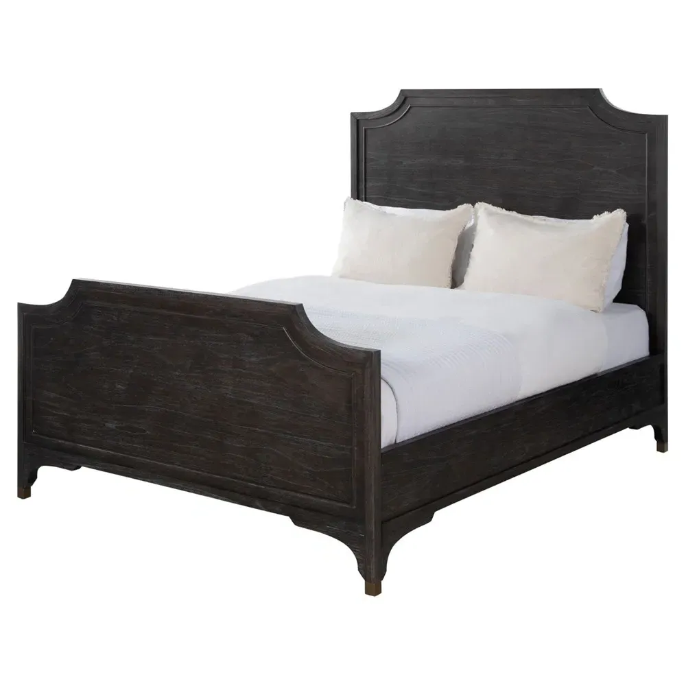 Alexandra Queen Size Bed Frame - Black, Mindi Wood