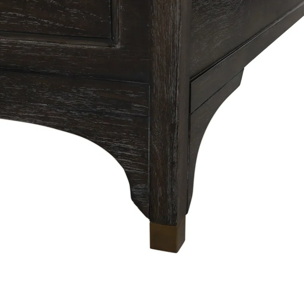 Alexandra Queen Size Bed Frame - Black, Mindi Wood