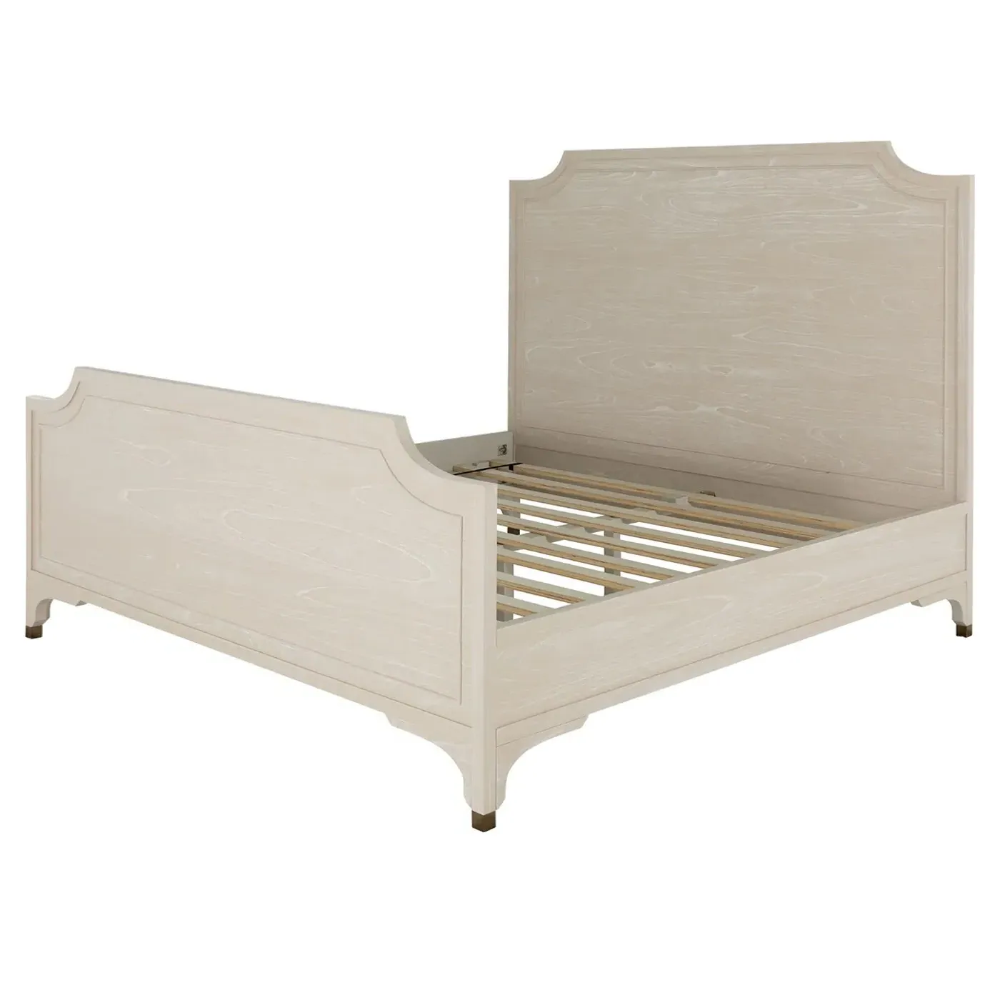 Alexandra Queen Size Bed Frame - White, Mindi Wood