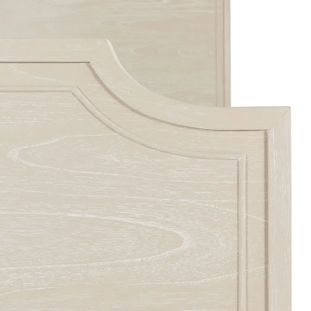 Alexandra Queen Size Bed Frame - White, Mindi Wood