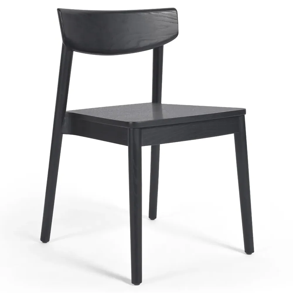 Alexandra Rustic Lodge Dining Side Chair - Black, Ash Wood
