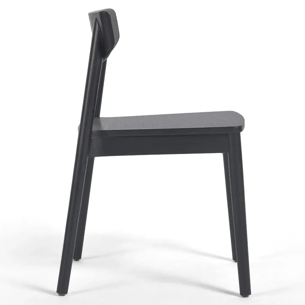 Alexandra Rustic Lodge Dining Side Chair - Black, Ash Wood