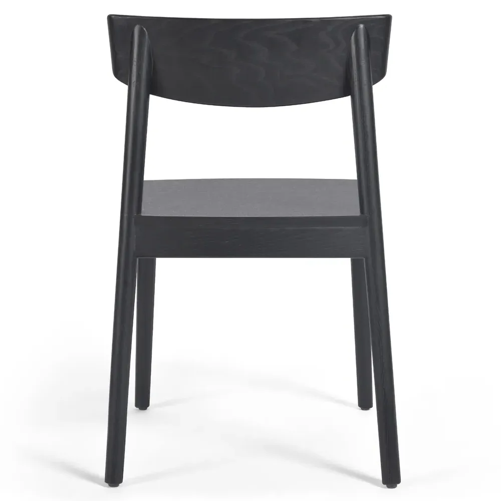 Alexandra Rustic Lodge Dining Side Chair - Black, Ash Wood