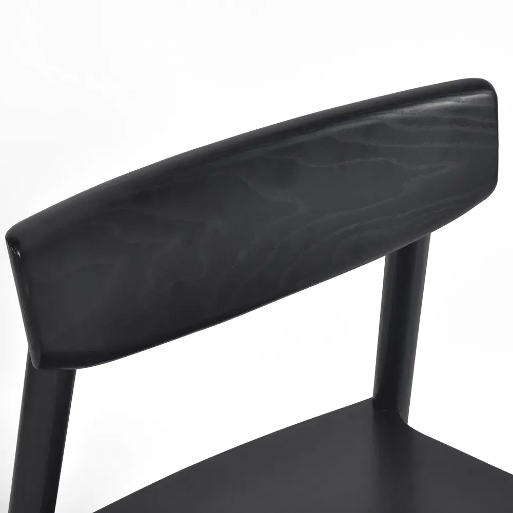 Alexandra Rustic Lodge Dining Side Chair - Black, Ash Wood