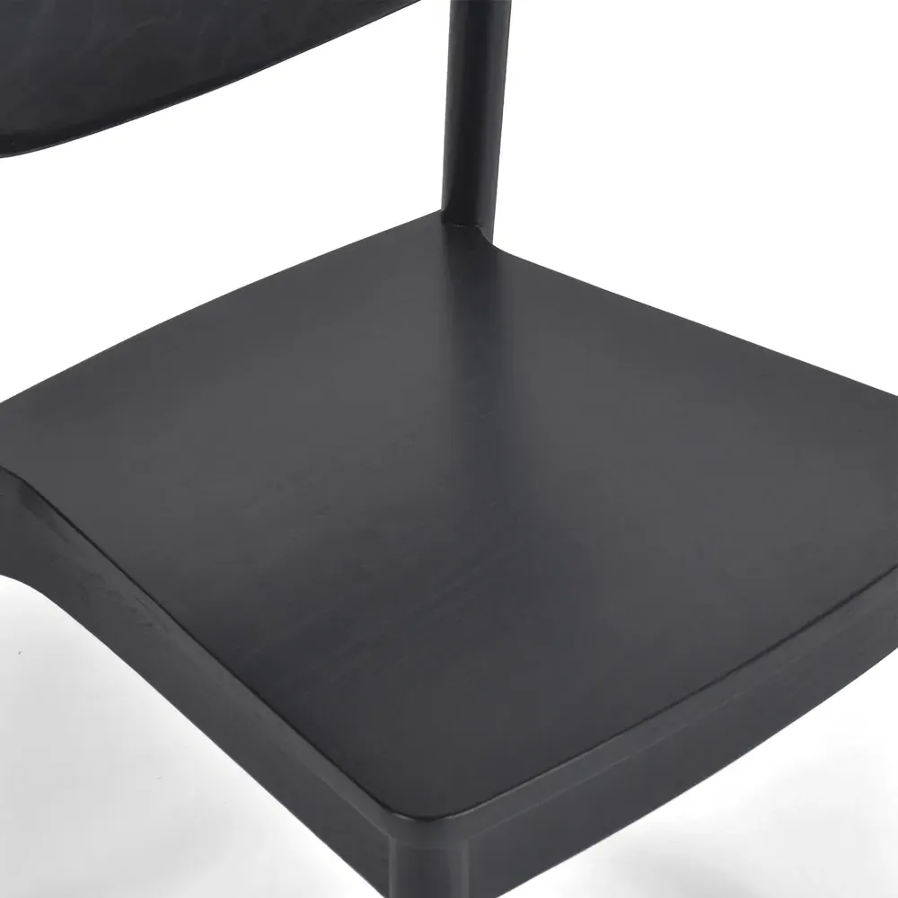 Alexandra Rustic Lodge Dining Side Chair - Black, Ash Wood