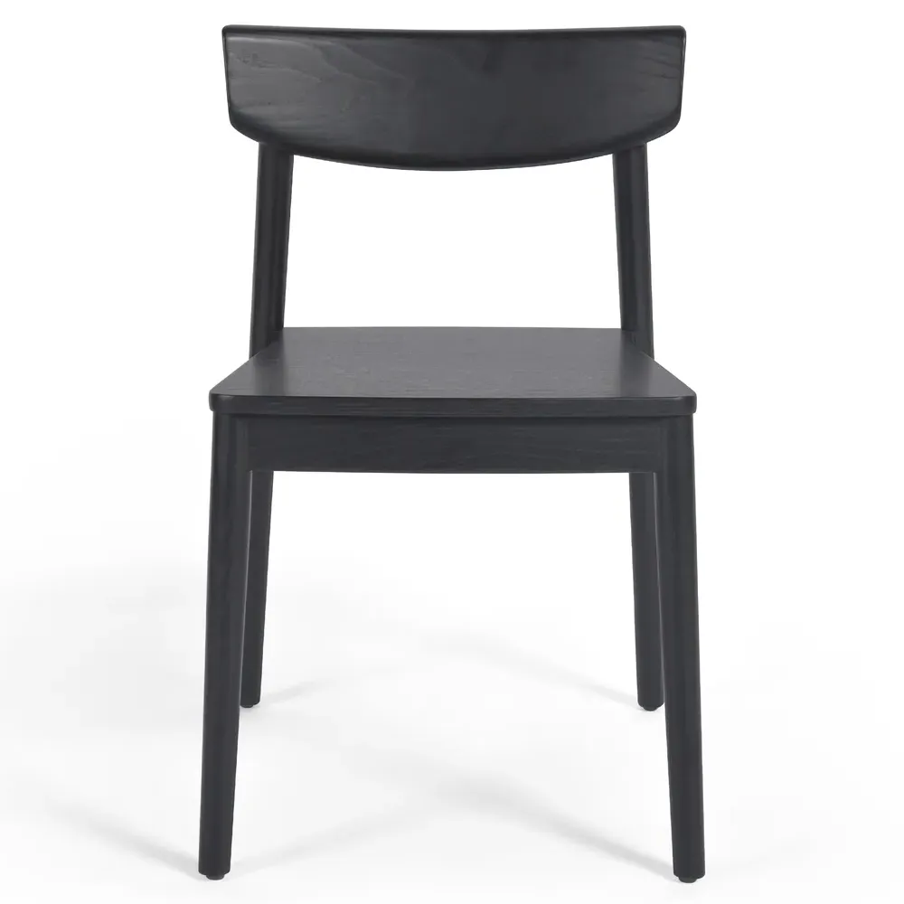 Alexandra Rustic Lodge Dining Side Chair - Black, Ash Wood image
